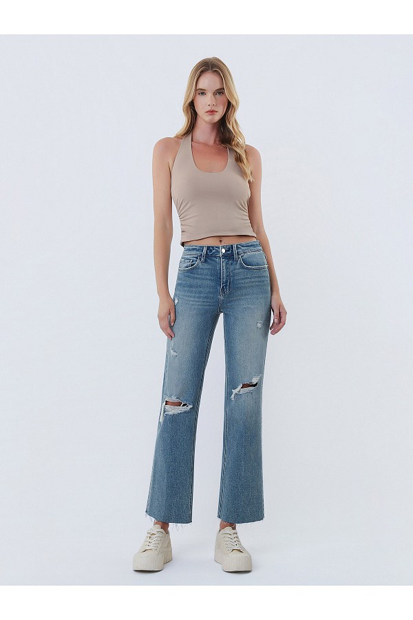 HIGH RISE TROUSER FOLD CREASE LINE ...